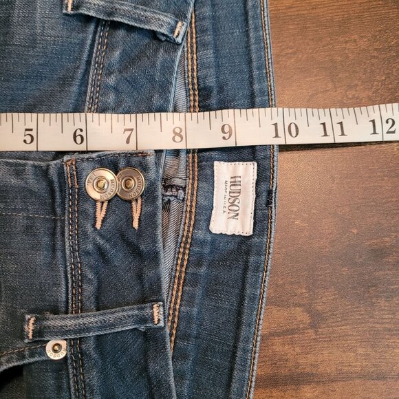 Hudson Jeans Size 28 Collin Flap Skinny Low Rise Medium Light Wash Western - Picture 8 of 11
